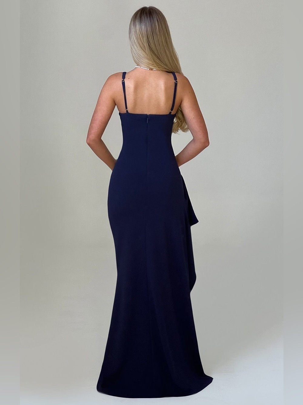 Babyboo Violetta Maxi Dress Navy Women’s Size Medium NWT - Picture 3 of 10